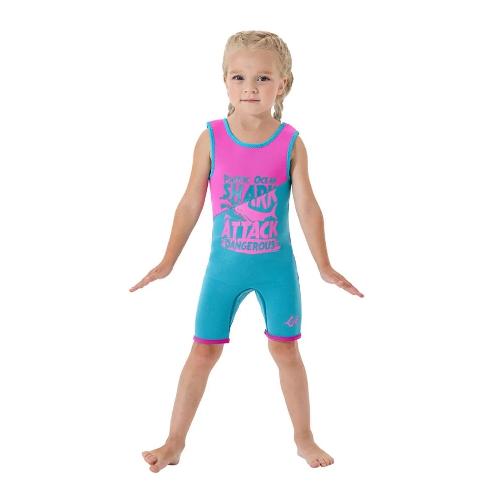 🩱 Goldfin Girls One-Piece Swimsuit – Size 10 – Cyan Blue – NEW Without Tags